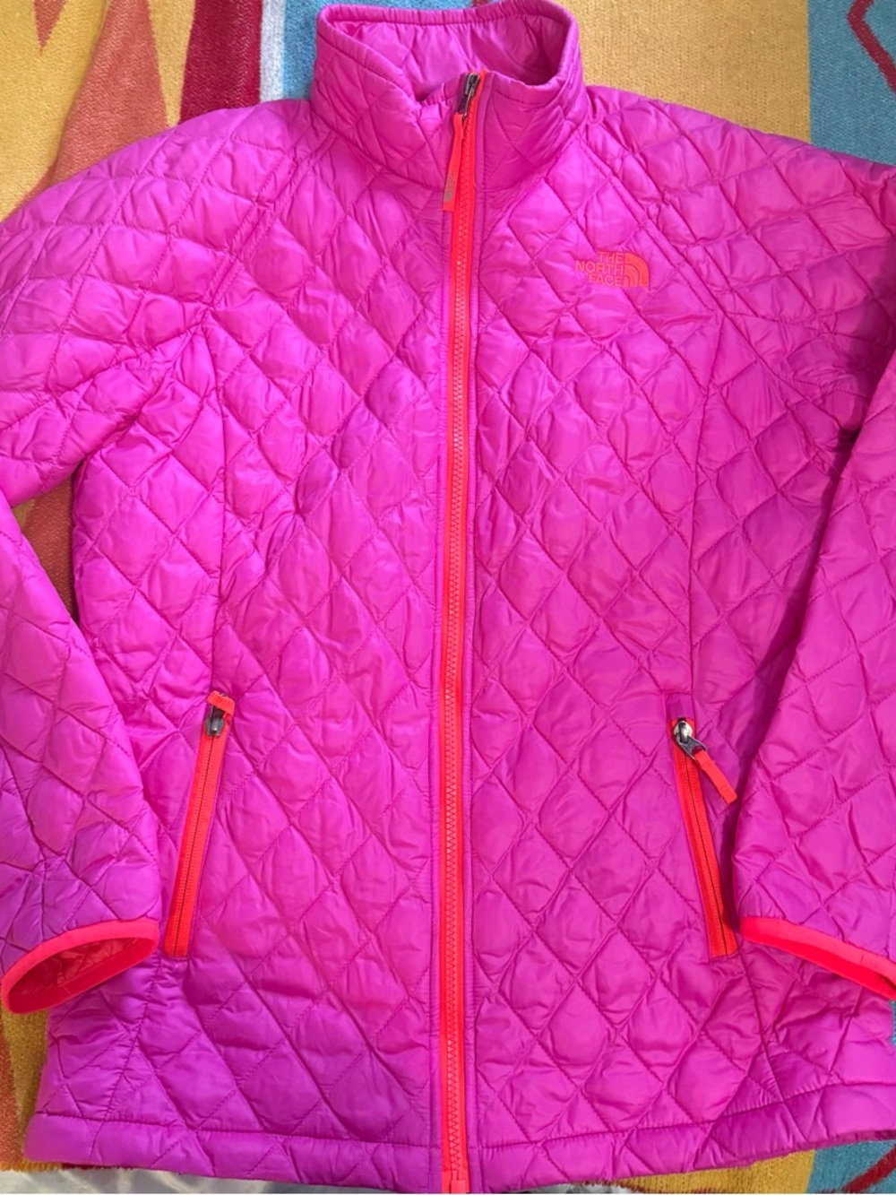 The North Face Girls' Hot Pink Quilted Puffer Jacket